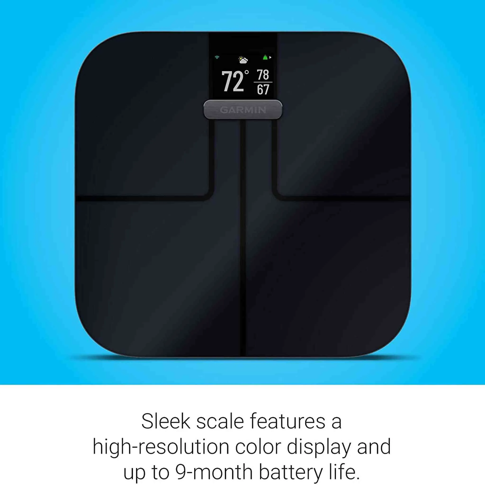 Garmin Index S2 Smart Scale with Wireless Connectivity-Black (Bundle)