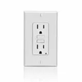GFNT1-W Leviton 15 Amp, 125 Volt Receptacle/Outlet, 20 Amp Feed-Through, Self-test - White