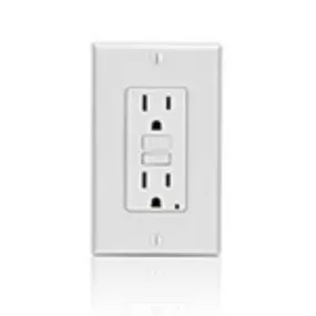 GFNT1-W Leviton 15 Amp, 125 Volt Receptacle/Outlet, 20 Amp Feed-Through, Self-test - White