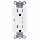 GFWT1-W Leviton 15 Amp Receptacle, Slim, Weather & Tamper-Resistant - White