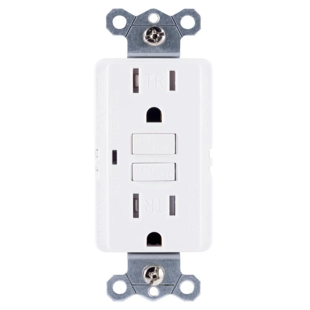 GFWT1-W Leviton 15 Amp Receptacle, Slim, Weather & Tamper-Resistant - White