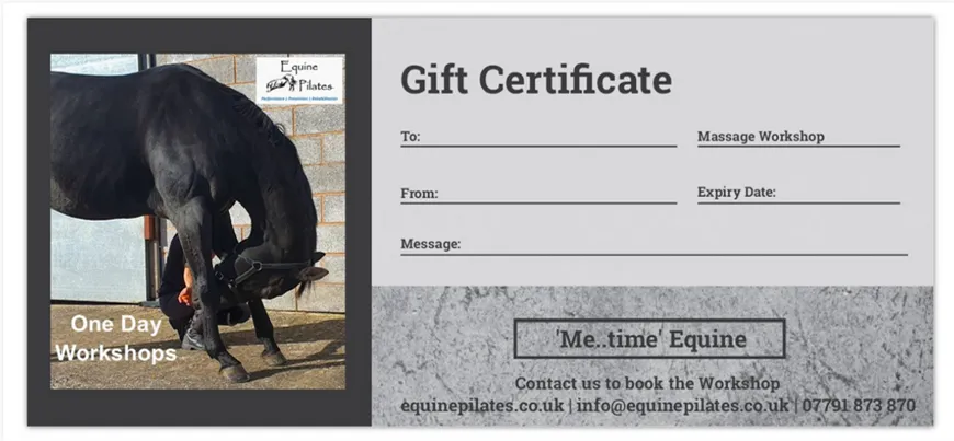 Gift Voucher - Equine Massage Workshop
