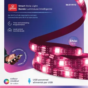 Globe Electric 5 ft. L Color Changing Plug-In LED Tape Light 1 pk