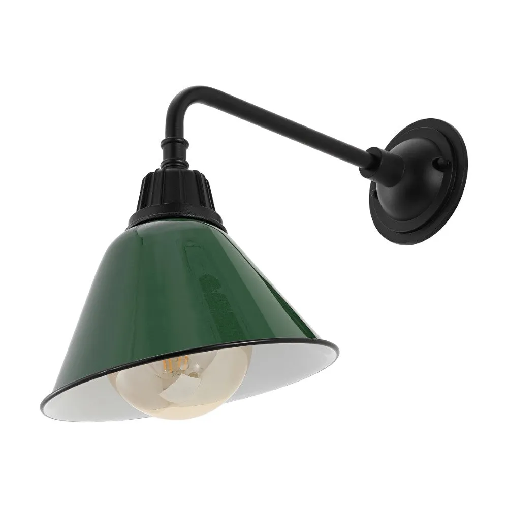 GOALPLUS 9.63"  Farmhouse Industrial Indoor/Outdoor Iron LED Gooseneck Arm Outdoor Sconce