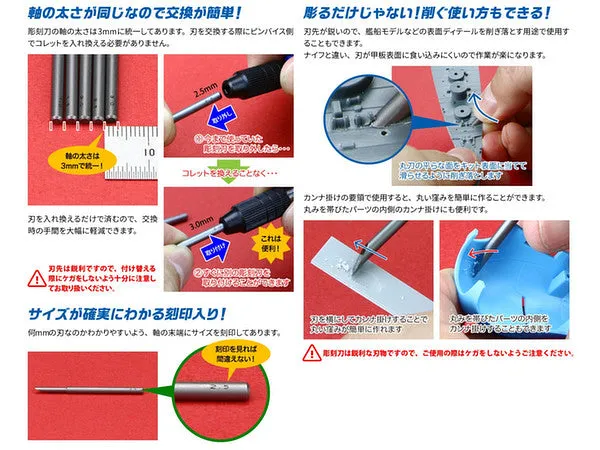 Godhand Bit Blade: Round Blade Set of 5pcs GH-BBM-1-3