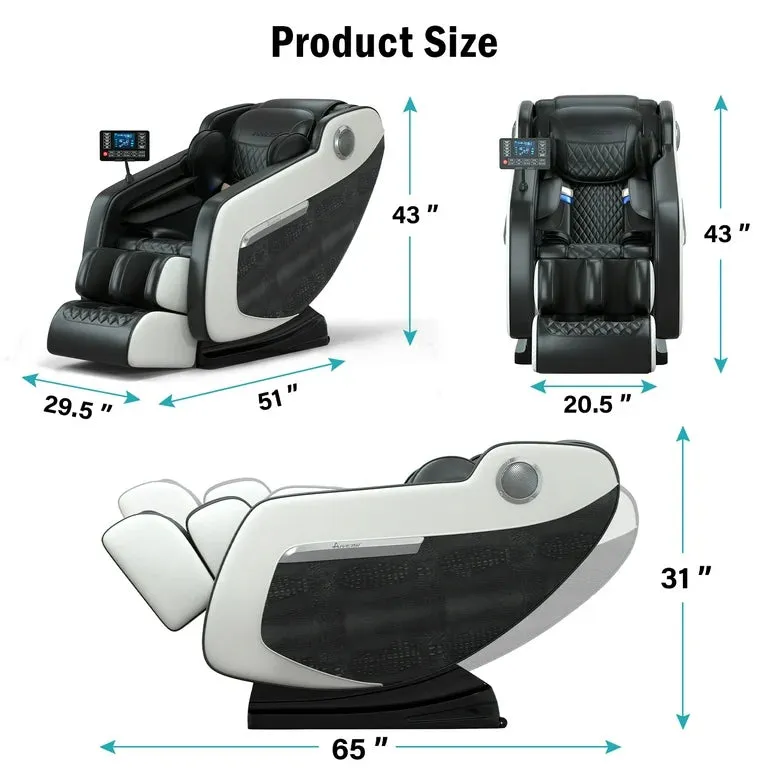 Golden Massage Zero Gravity Full-Body Recliner with Heat, Bluetooth, Air Compression, and Foot Massage