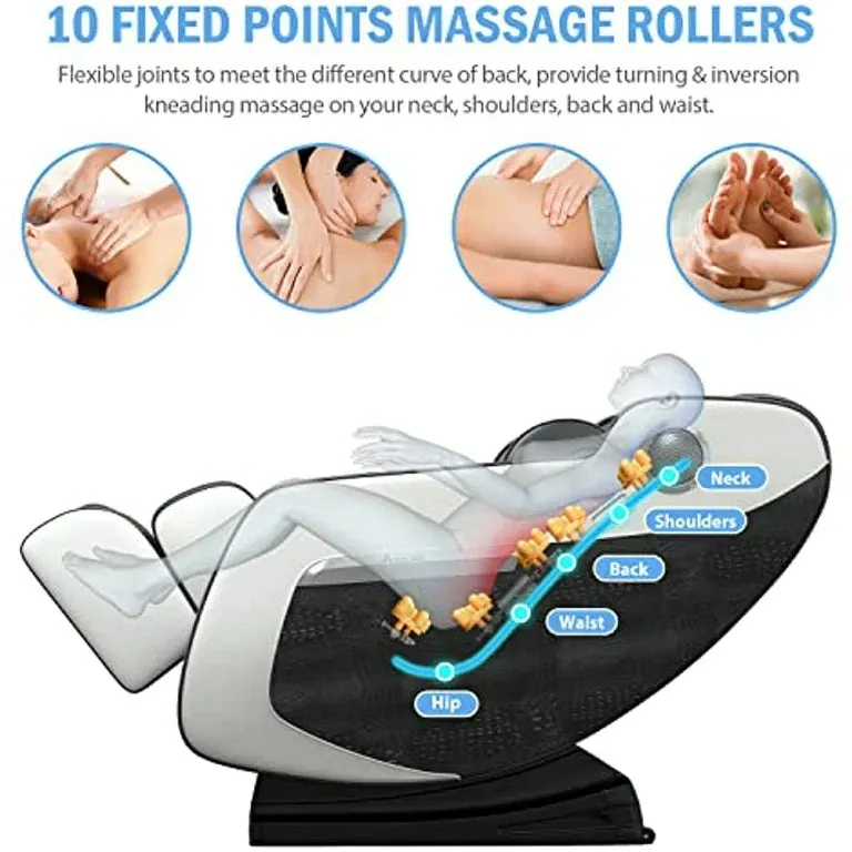 Golden Massage Zero Gravity Full-Body Recliner with Heat, Bluetooth, Air Compression, and Foot Massage
