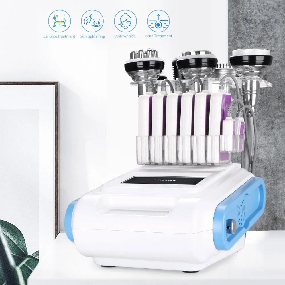 High Quality 9 In 1 Ultrasonic 40K Cavitation Vacuum Radio Frequency Photon Hot&Cold Hammer Laser Slimming