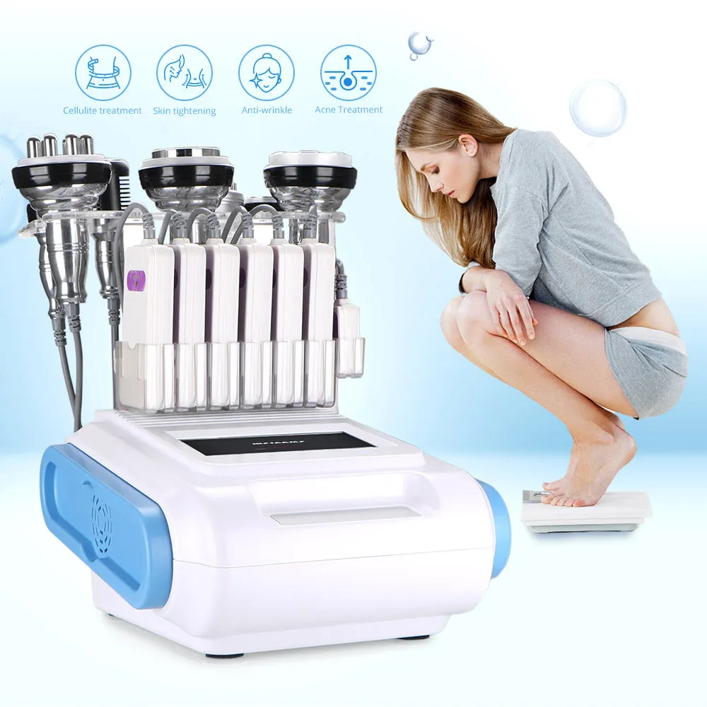 High Quality 9 In 1 Ultrasonic 40K Cavitation Vacuum Radio Frequency Photon Hot&Cold Hammer Laser Slimming