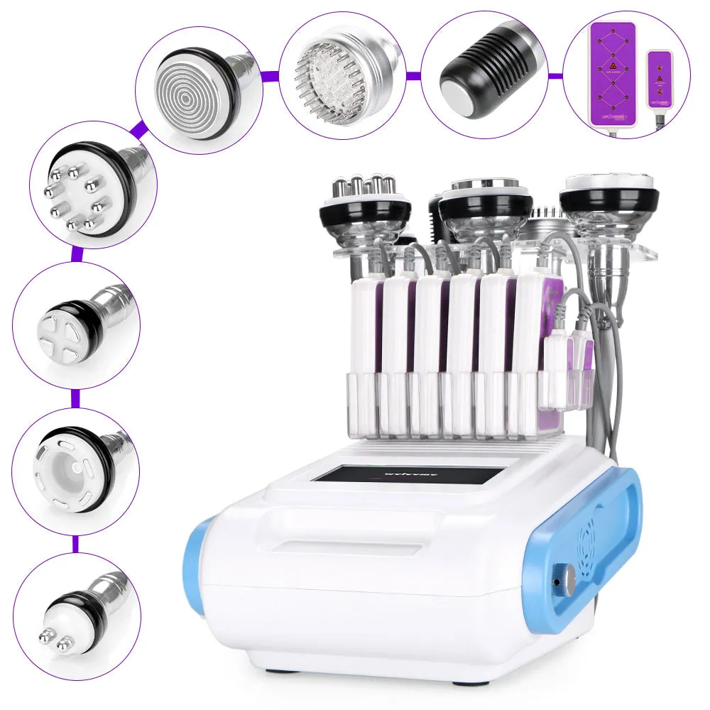 High Quality 9 In 1 Ultrasonic 40K Cavitation Vacuum Radio Frequency Photon Hot&Cold Hammer Laser Slimming