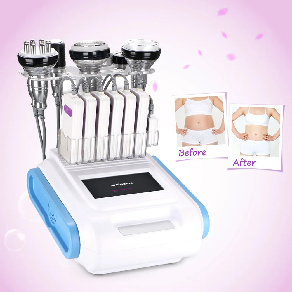 High Quality 9 In 1 Ultrasonic 40K Cavitation Vacuum Radio Frequency Photon Hot&Cold Hammer Laser Slimming