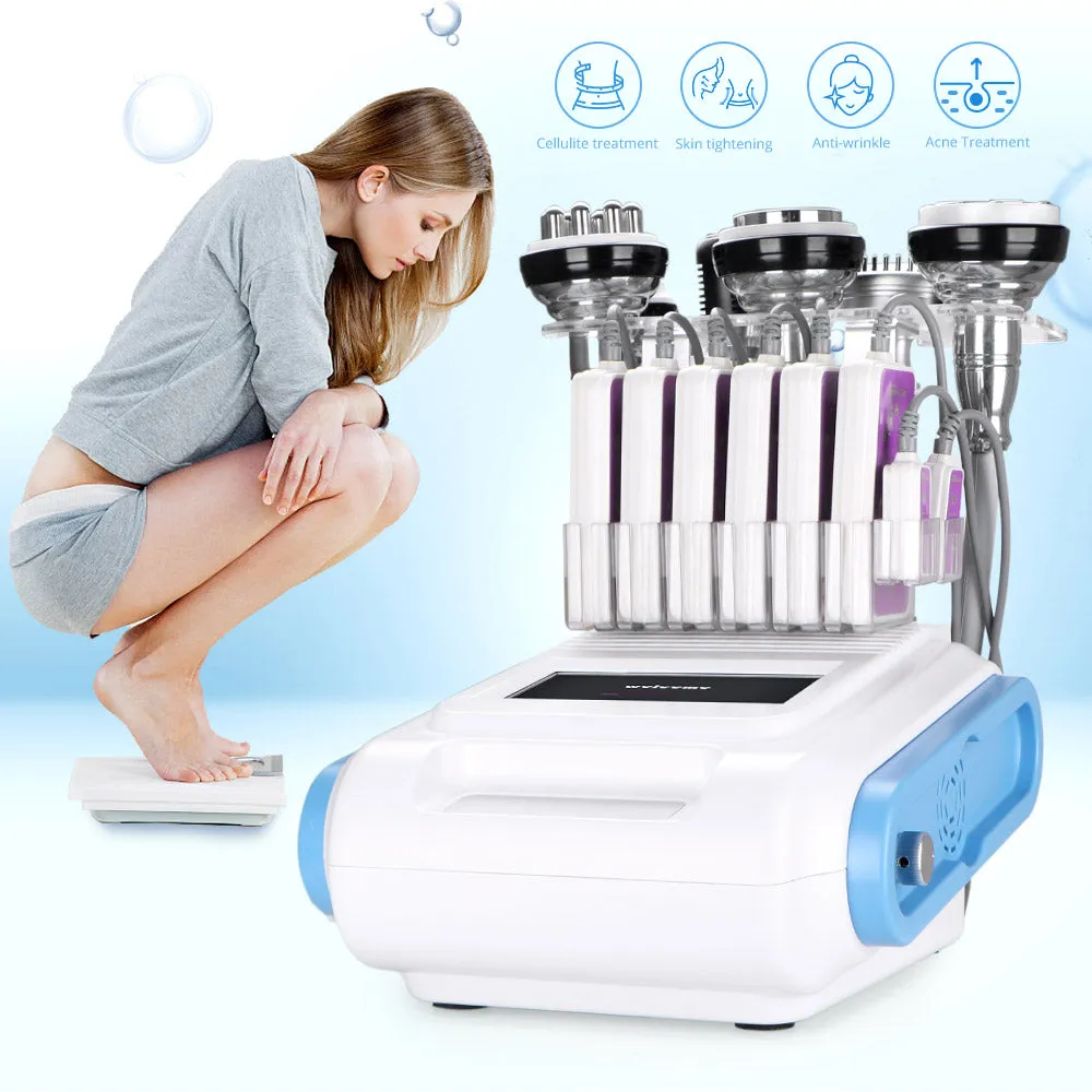 High Quality 9 In 1 Ultrasonic 40K Cavitation Vacuum Radio Frequency Photon Hot&Cold Hammer Laser Slimming
