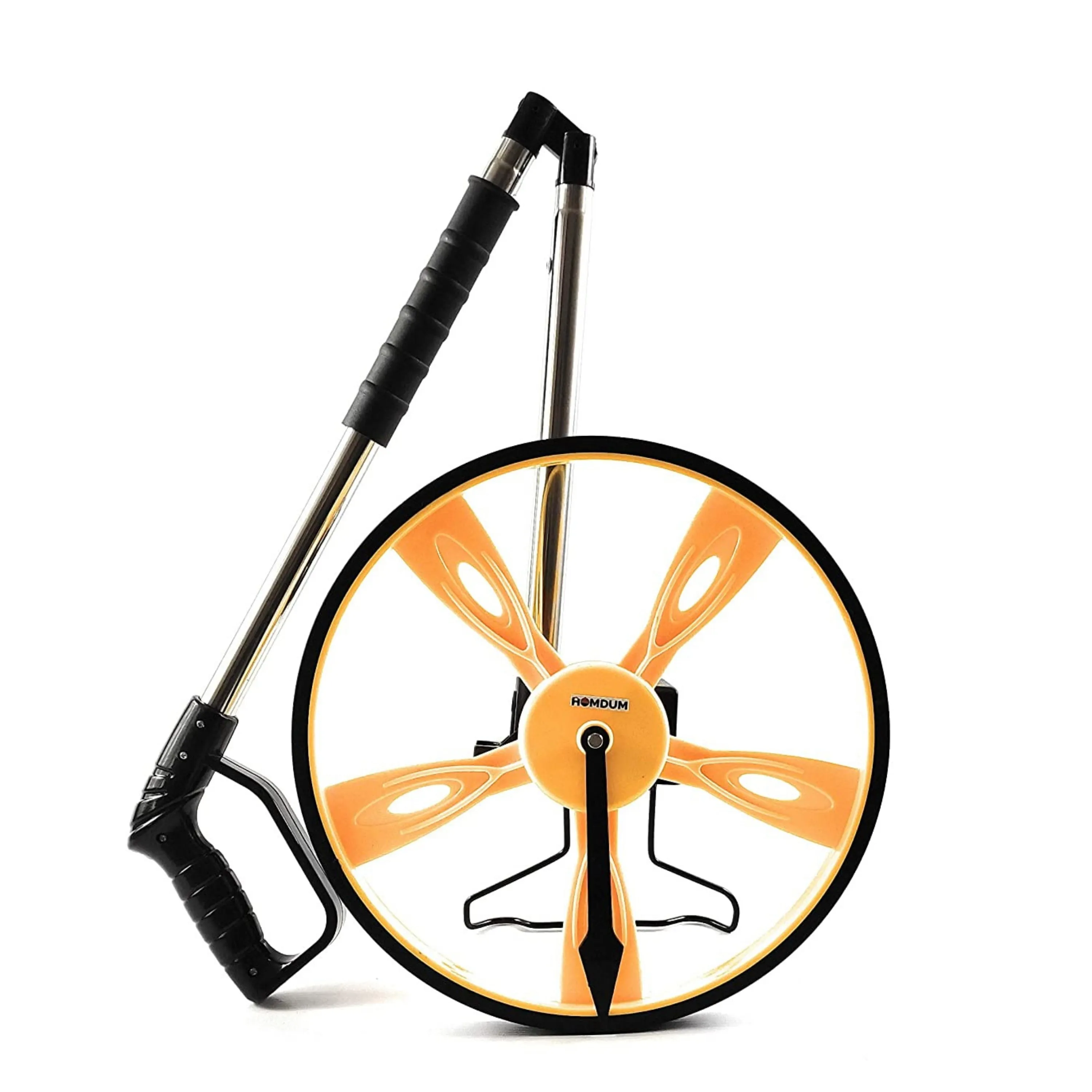 Homdum Portable Rodometer Road Procut Distance Measuring Wheel with folding handle, inbuilt stand and meter, Measures upto 10000 meters Comes with a canvas Bag.