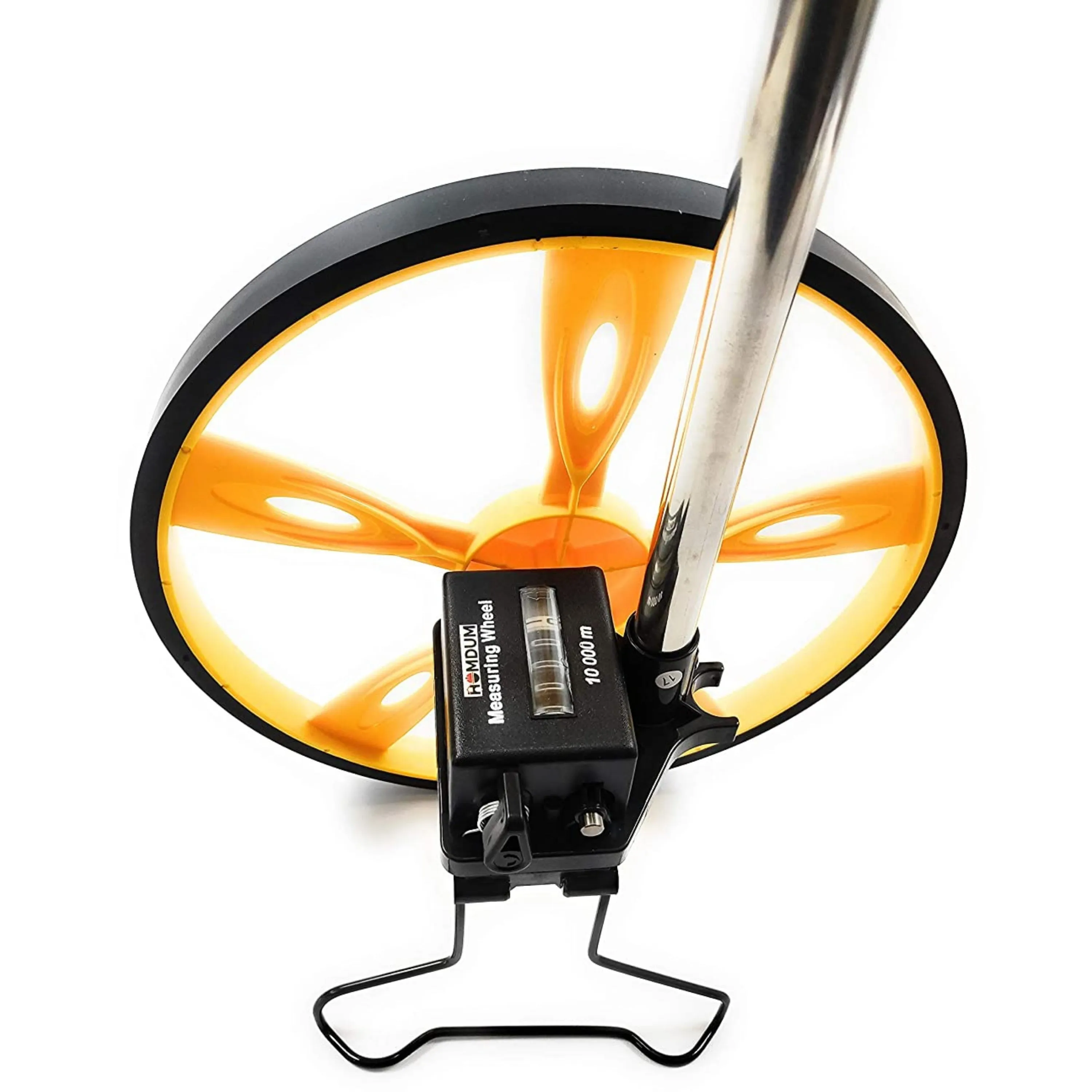 Homdum Portable Rodometer Road Procut Distance Measuring Wheel with folding handle, inbuilt stand and meter, Measures upto 10000 meters Comes with a canvas Bag.