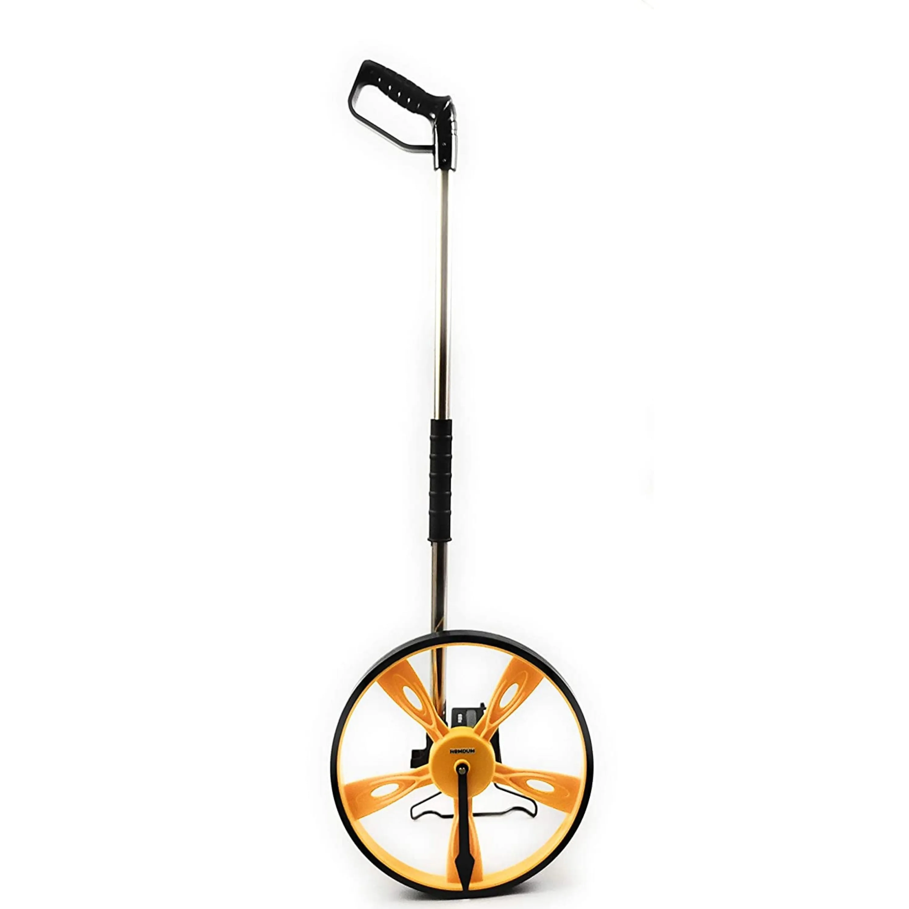 Homdum Portable Rodometer Road Procut Distance Measuring Wheel with folding handle, inbuilt stand and meter, Measures upto 10000 meters Comes with a canvas Bag.