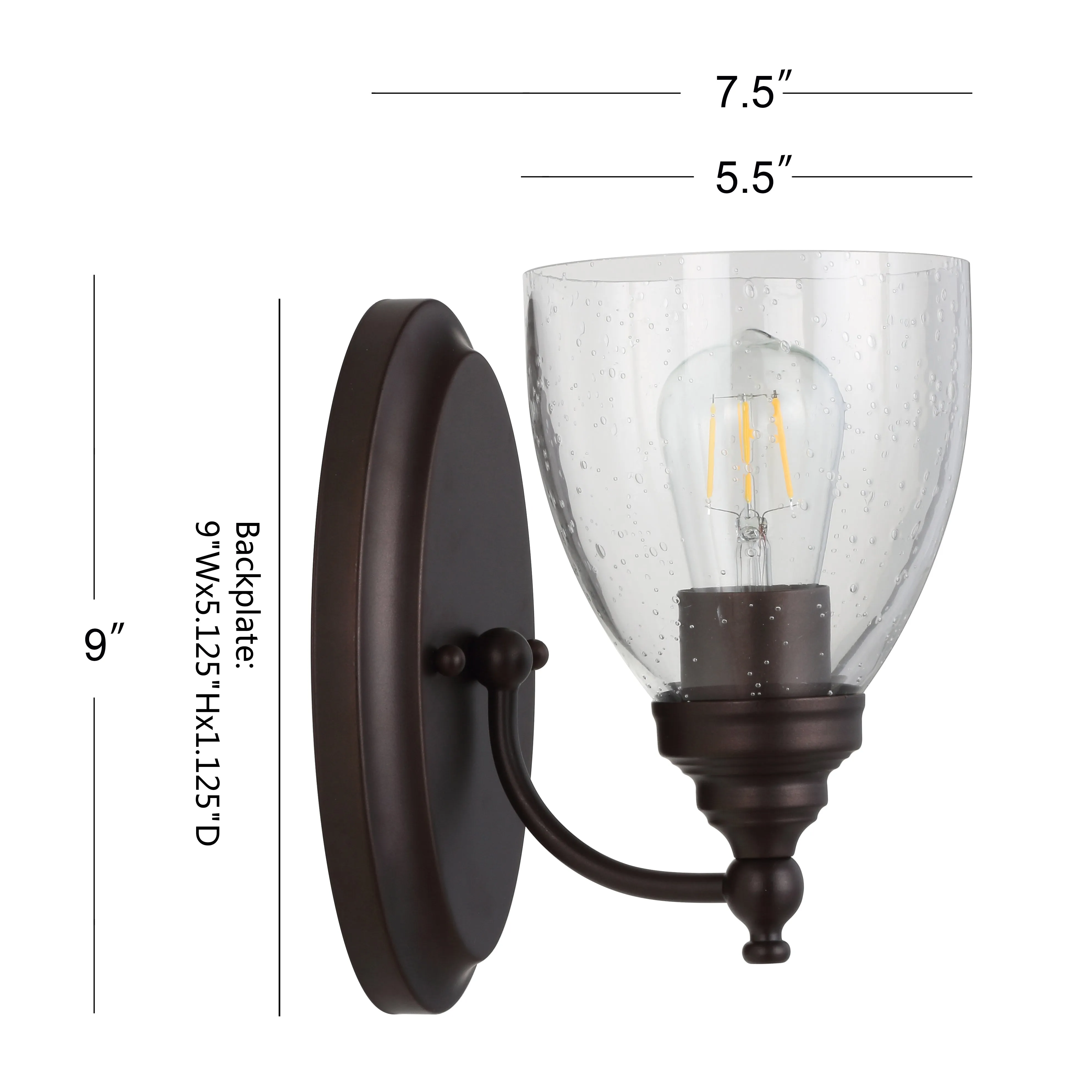 Hosta Metal/Glass LED Wall Sconce