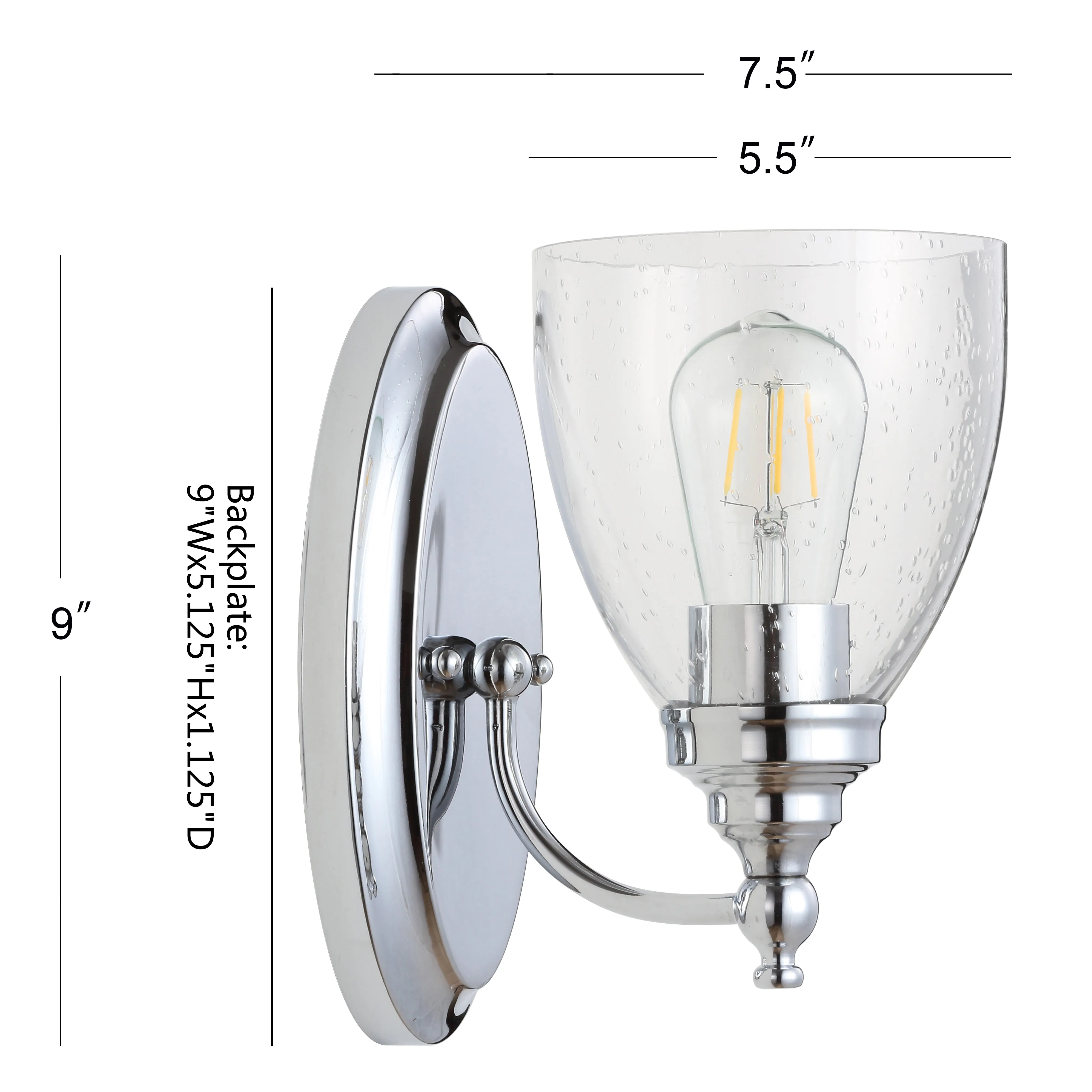 Hosta Metal/Glass LED Wall Sconce