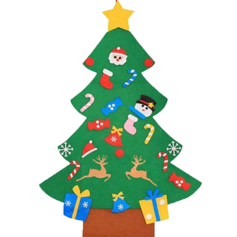 Interactive Felt Christmas Tree Set with Ornaments