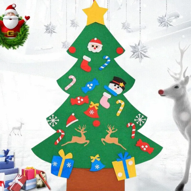 Interactive Felt Christmas Tree Set with Ornaments