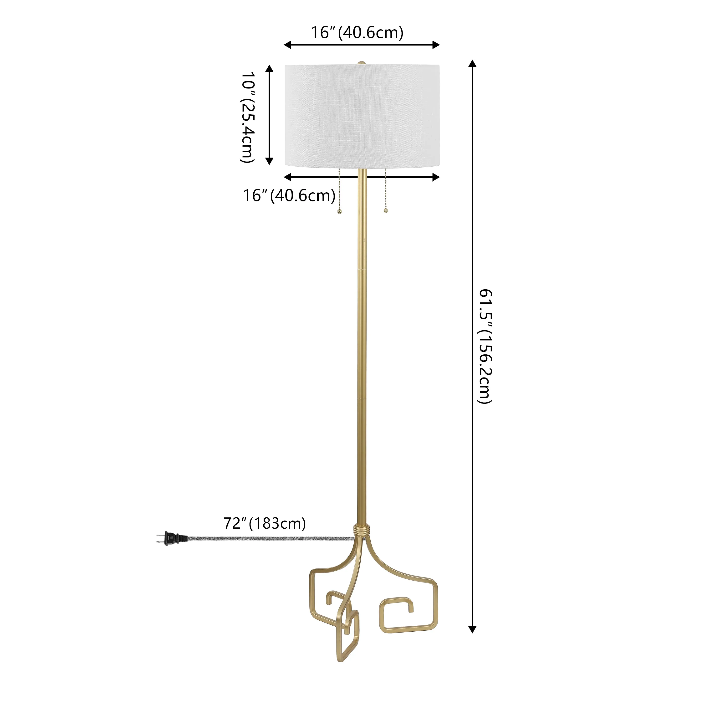 Jackdaw 61.5" Metal LED Floor Lamp