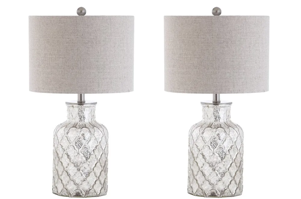 Jacob 24.5" LED Glass Table Lamp, Set of 2