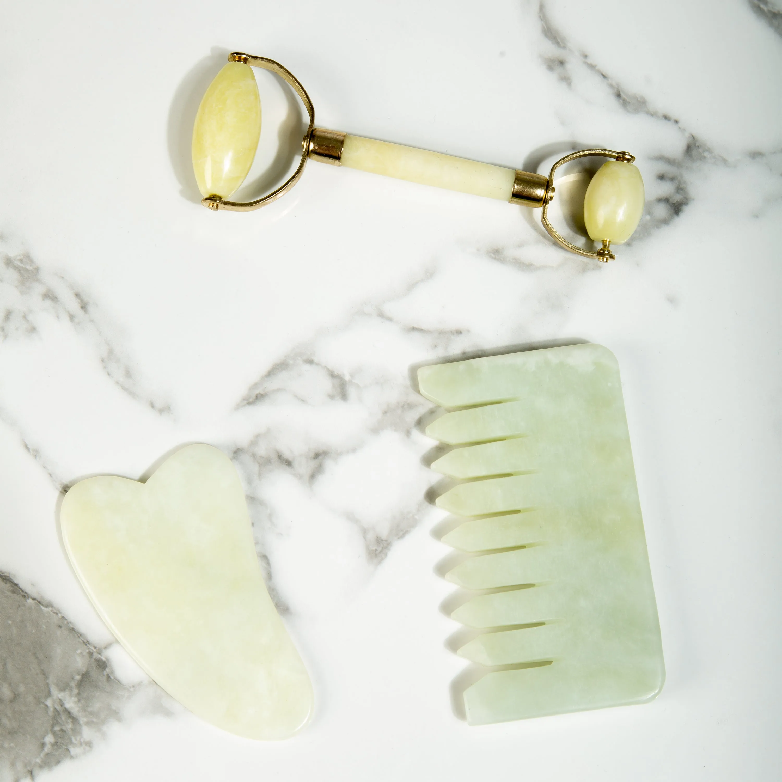 Jade Gua Sha - Natural Chemical Free Crystal in a Signature Silk Lined Box