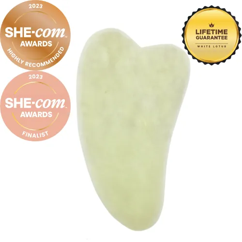 Jade Gua Sha - Natural Chemical Free Crystal in a Signature Silk Lined Box