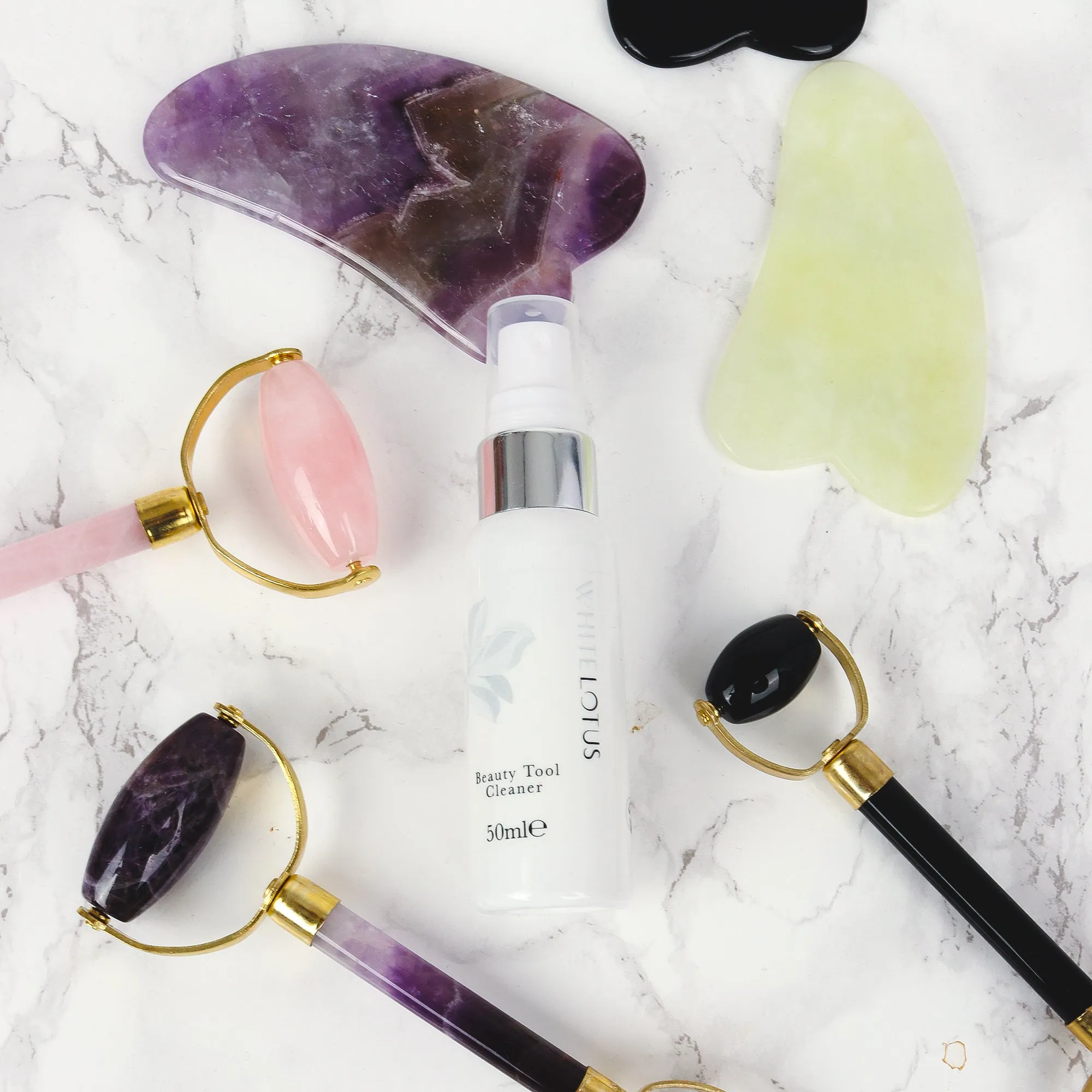 Jade Gua Sha - Natural Chemical Free Crystal in a Signature Silk Lined Box