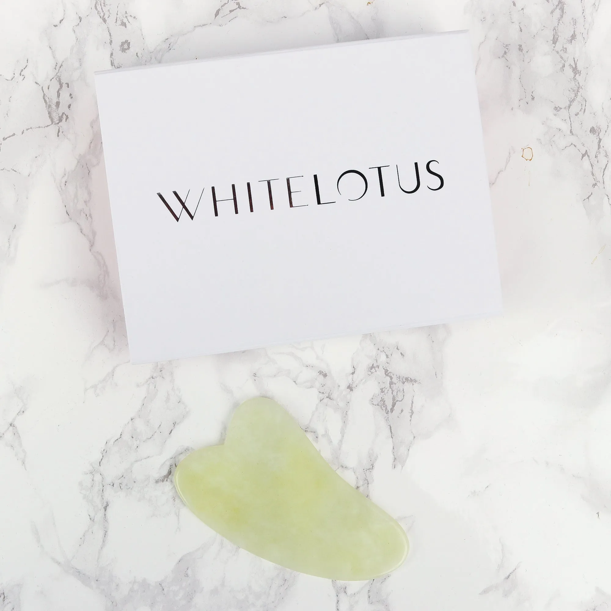 Jade Gua Sha - Natural Chemical Free Crystal in a Signature Silk Lined Box