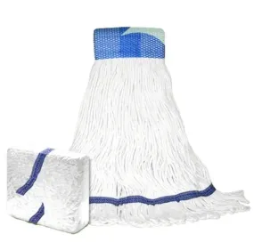 JaniMop Looped End Heavy Duty Wet Mop, Wide Band, Medium
