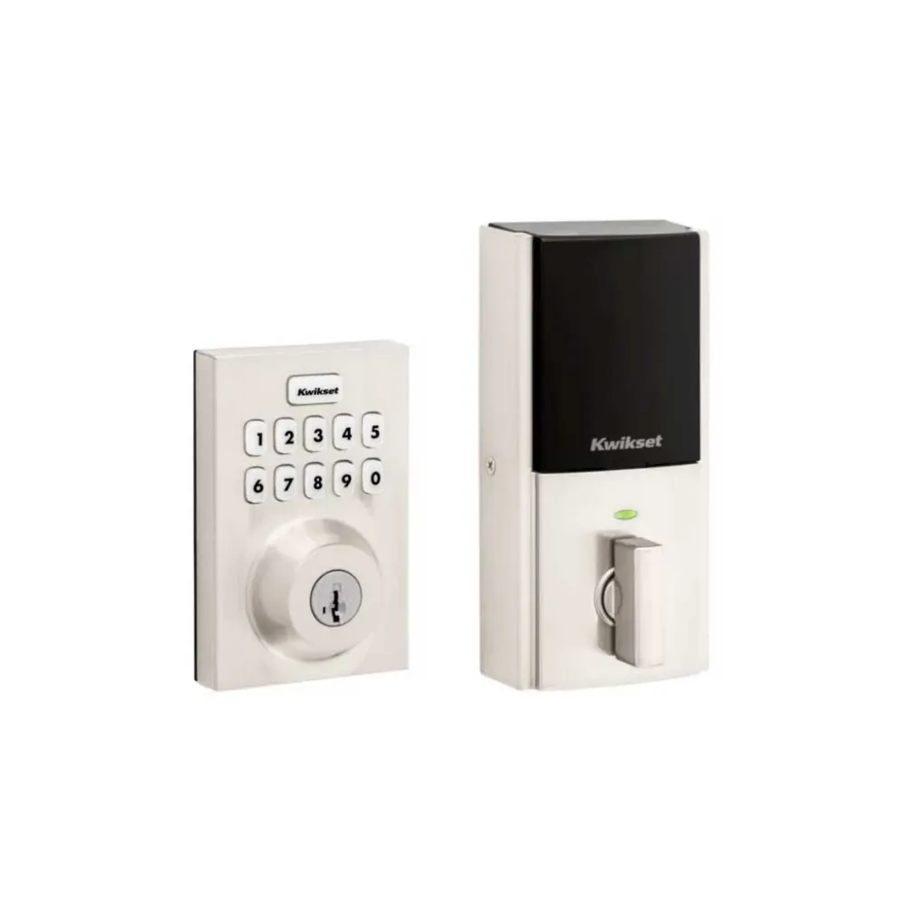 Kwikset HC620-CNT-ZW700 Contemporary Push Button Electronic Deadbolt