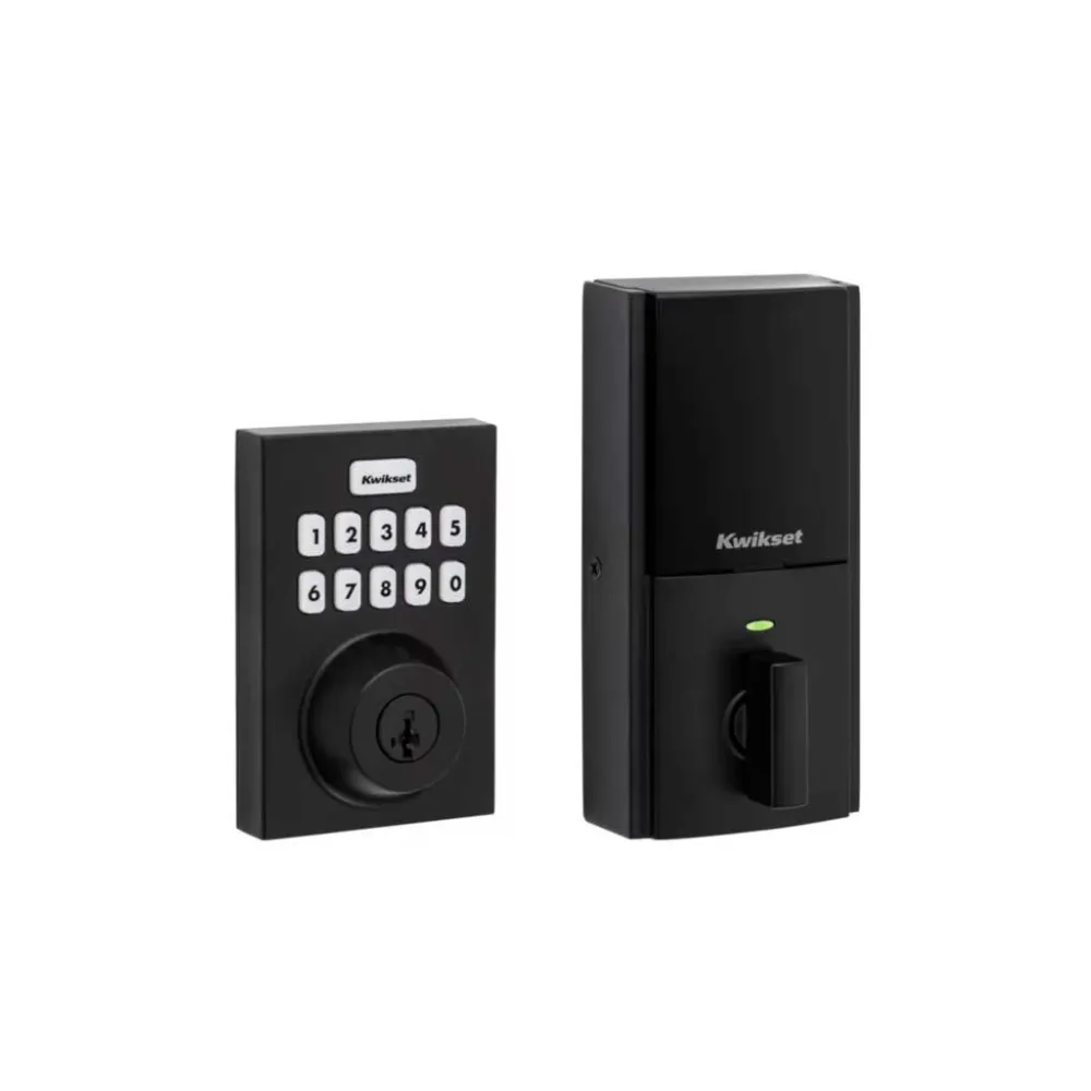 Kwikset HC620-CNT-ZW700 Contemporary Push Button Electronic Deadbolt