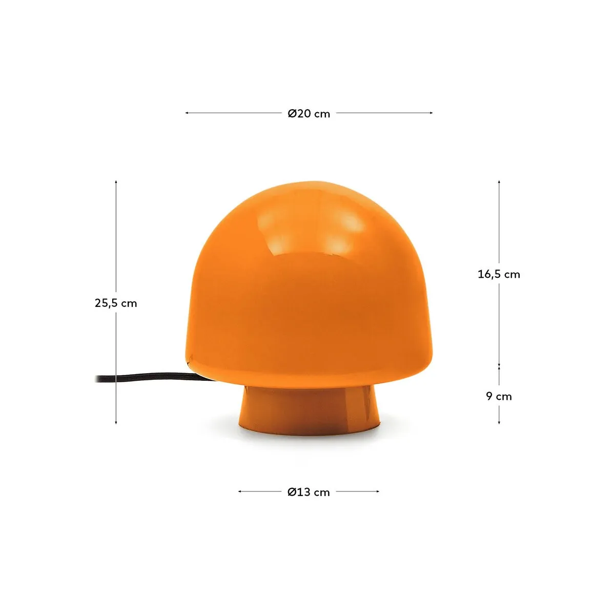 La Forma Reid Glass Mushroom Lamp