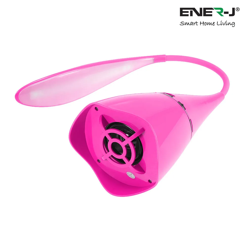 LED Desk Lamp with Wireless Bluetooth Speaker, Dimmable Adjustable Touch Control USB Fast Charging (Pink Body)