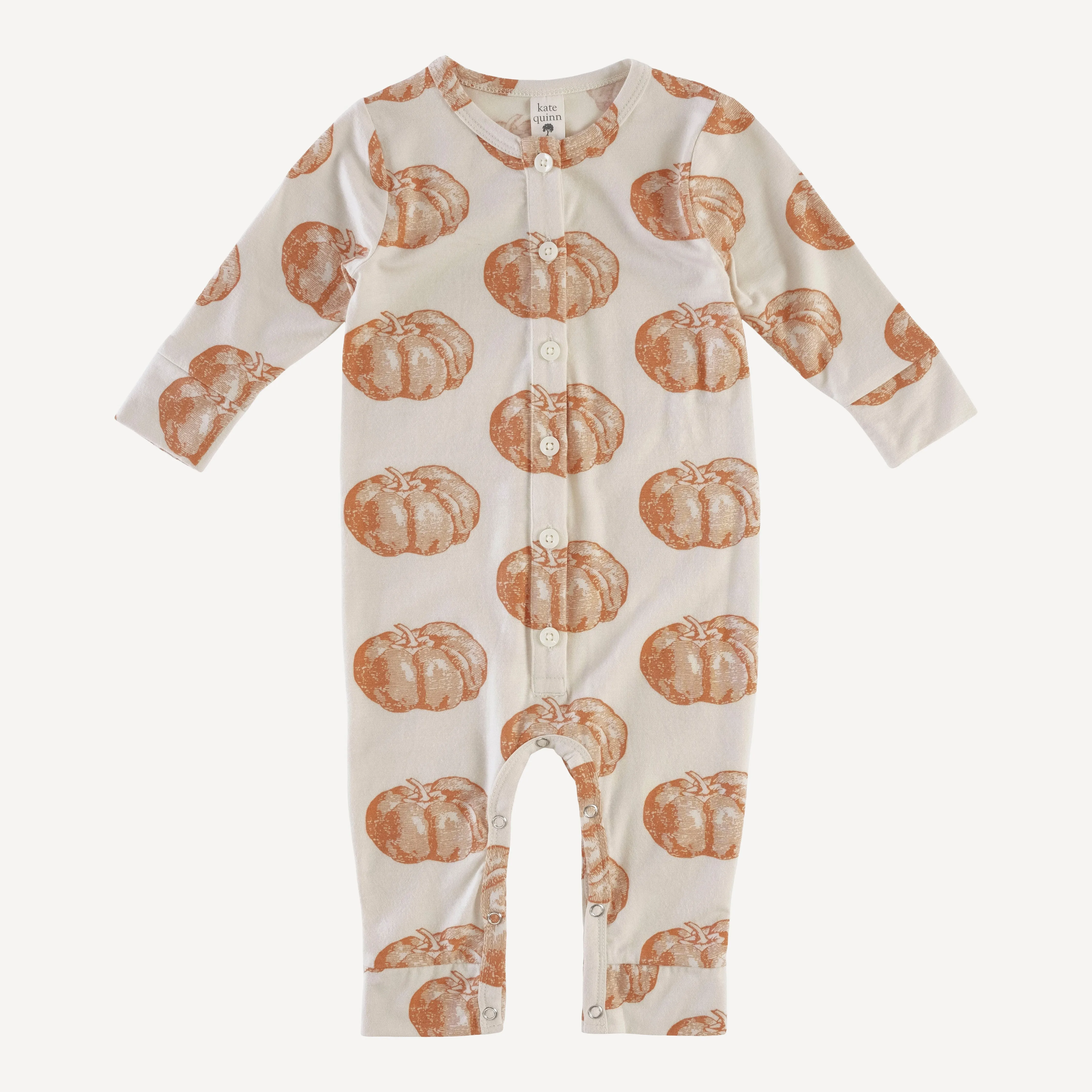 long sleeve button sport jumpsuit | harvest pumpkin | lenzing modal