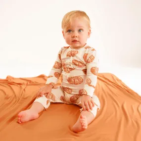 long sleeve button sport jumpsuit | harvest pumpkin | lenzing modal