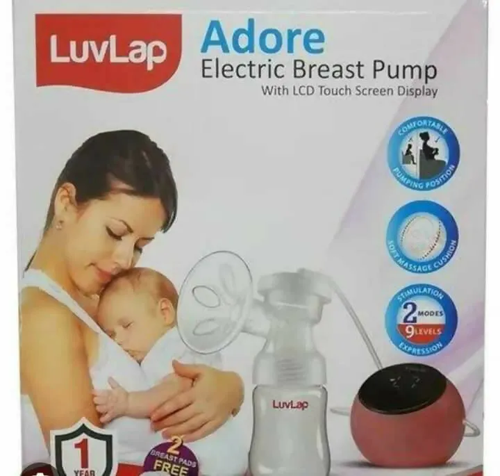 LUVLAP Adore Electric Breast Pump with 2 Breast Pads