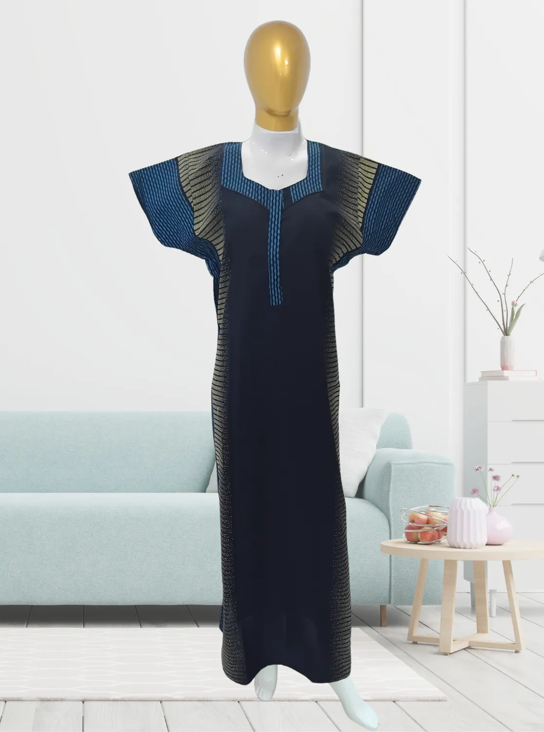 MANGAI New Regular Fit Cotton Printed  Nighties - All Over Printed Stylish COLLAR Model Nighties  | Side Cut Pocket | Beautiful Nighties for Stylish Women's (EM)