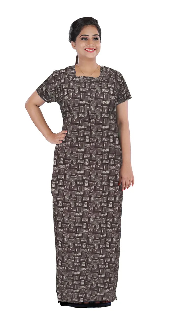 MANGAI New Regular Fit Cotton Printed Nighties - All Over Printed Stylish Nightwear for Stylish Women | Side Cut Pocket | Beautiful Nighties for Stylish Women's | Colorful Printed Cotton Nighties (CTCC)