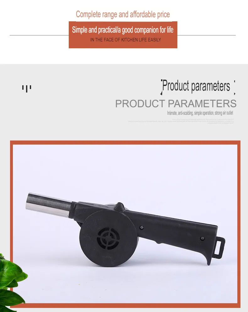 Manual Blower Barbecue Equipment Outdoor Barbecue Hair Dryer Small Blower Combustion Aid Tool