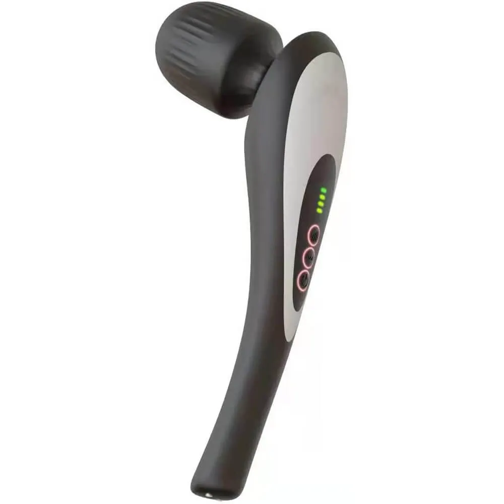 Massager Uv Stylish Rechargeable Personal Hand Held Deep Tissue Vibrating, black