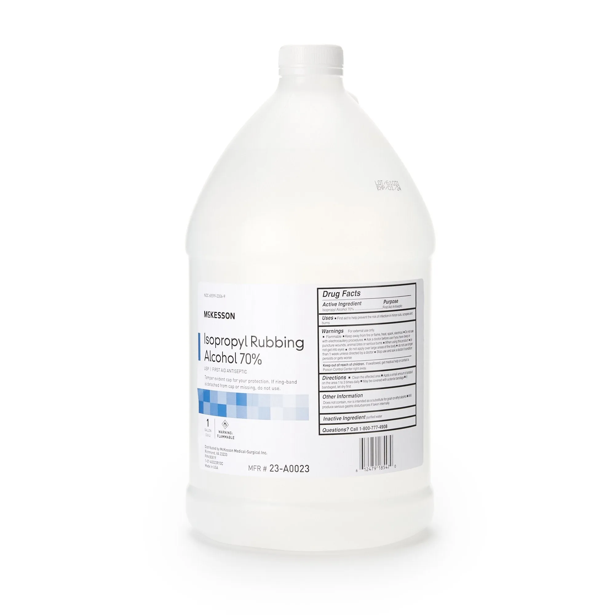 McKesson Isopropyl Rubbing Alcohol 70%, 1 gal. Bottle