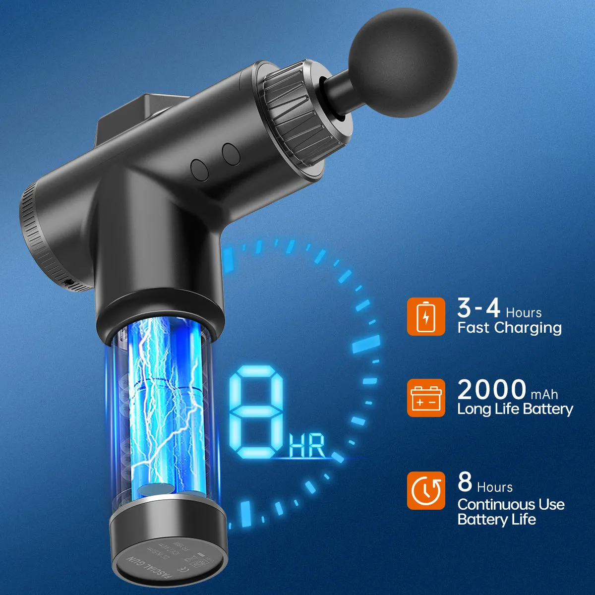 Muscle Massage Gun, Upgraded 99 Adjustable Speeds Handheld