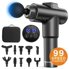 Muscle Massage Gun, Upgraded 99 Adjustable Speeds Handheld
