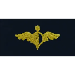 Navy Embroidered Collar Device: Aerographer - embroidered on coverall