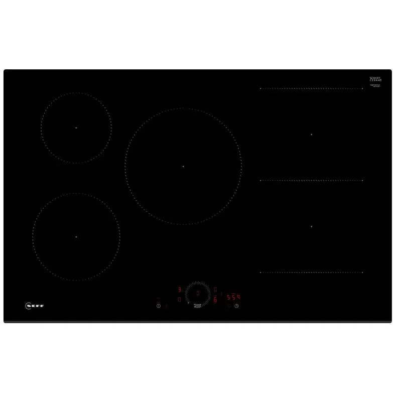 Neff T58FHW1L0 80cm Wide 5 Zone Induction Hob - Black