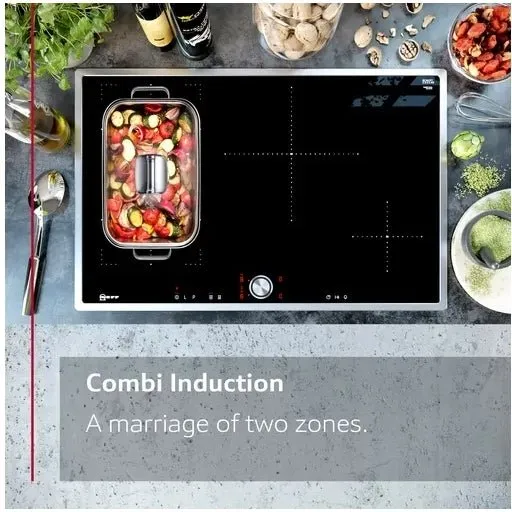 Neff T58FHW1L0 80cm Wide 5 Zone Induction Hob - Black