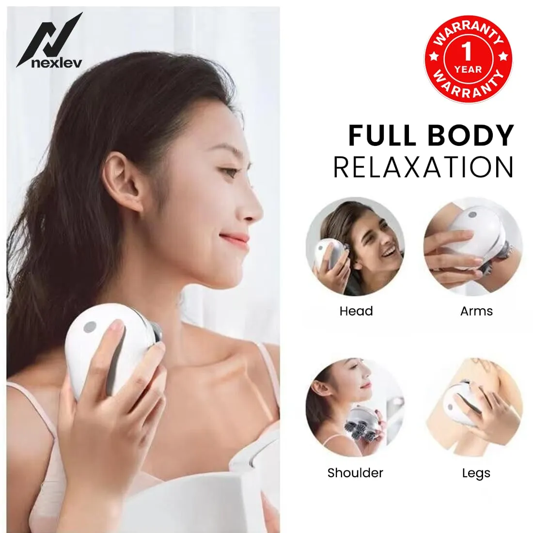 Nexlev-GROW Electric Head & Body Massager | HM-02 -