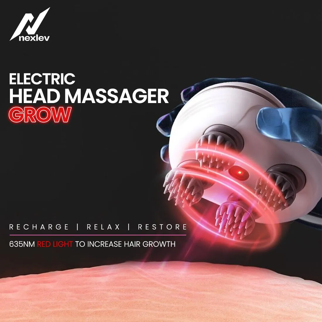 Nexlev-GROW Electric Head & Body Massager | HM-02 -