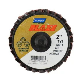 Norton Blaze R980P Quick Change TR Mini Flap 50mm 40 Grit - 10 Discs